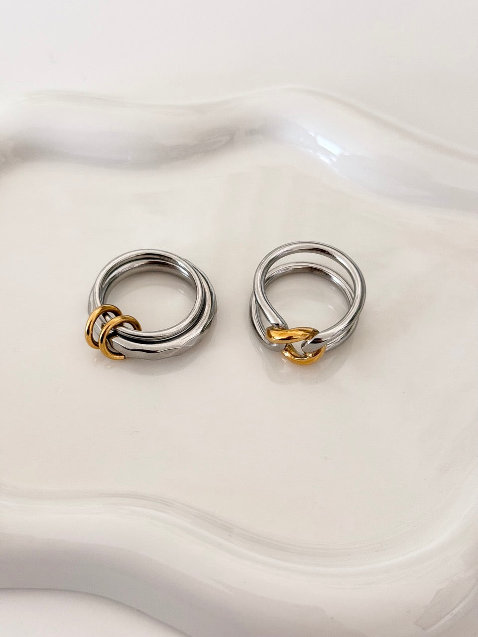 Two Tone Knot Ring