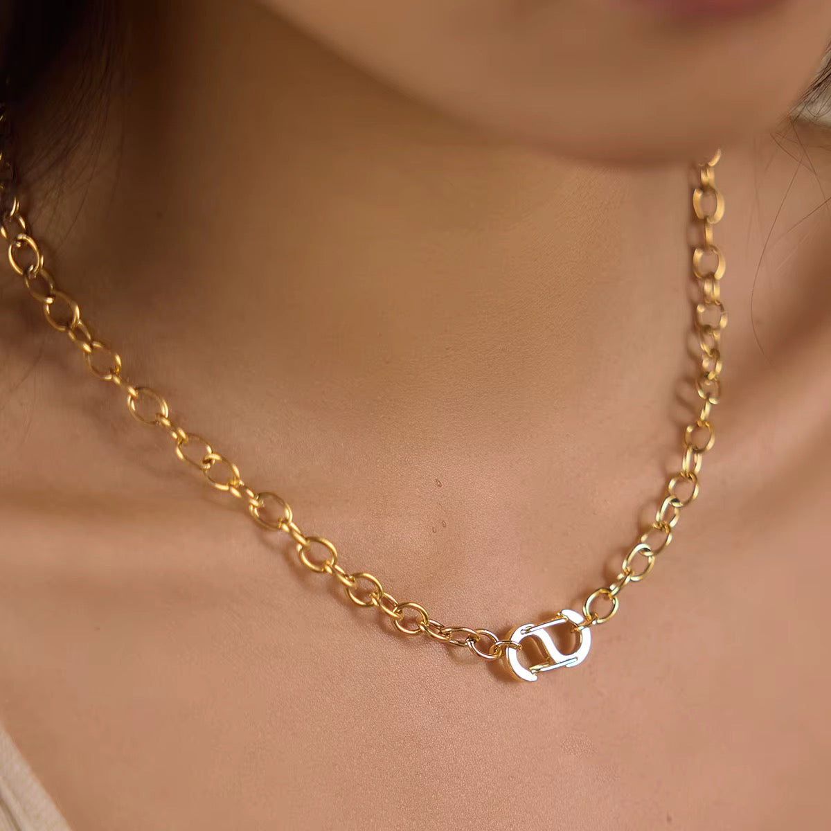 S Shape Clasp Necklace