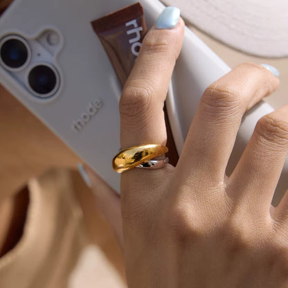 Two Tone Double Layer Ring