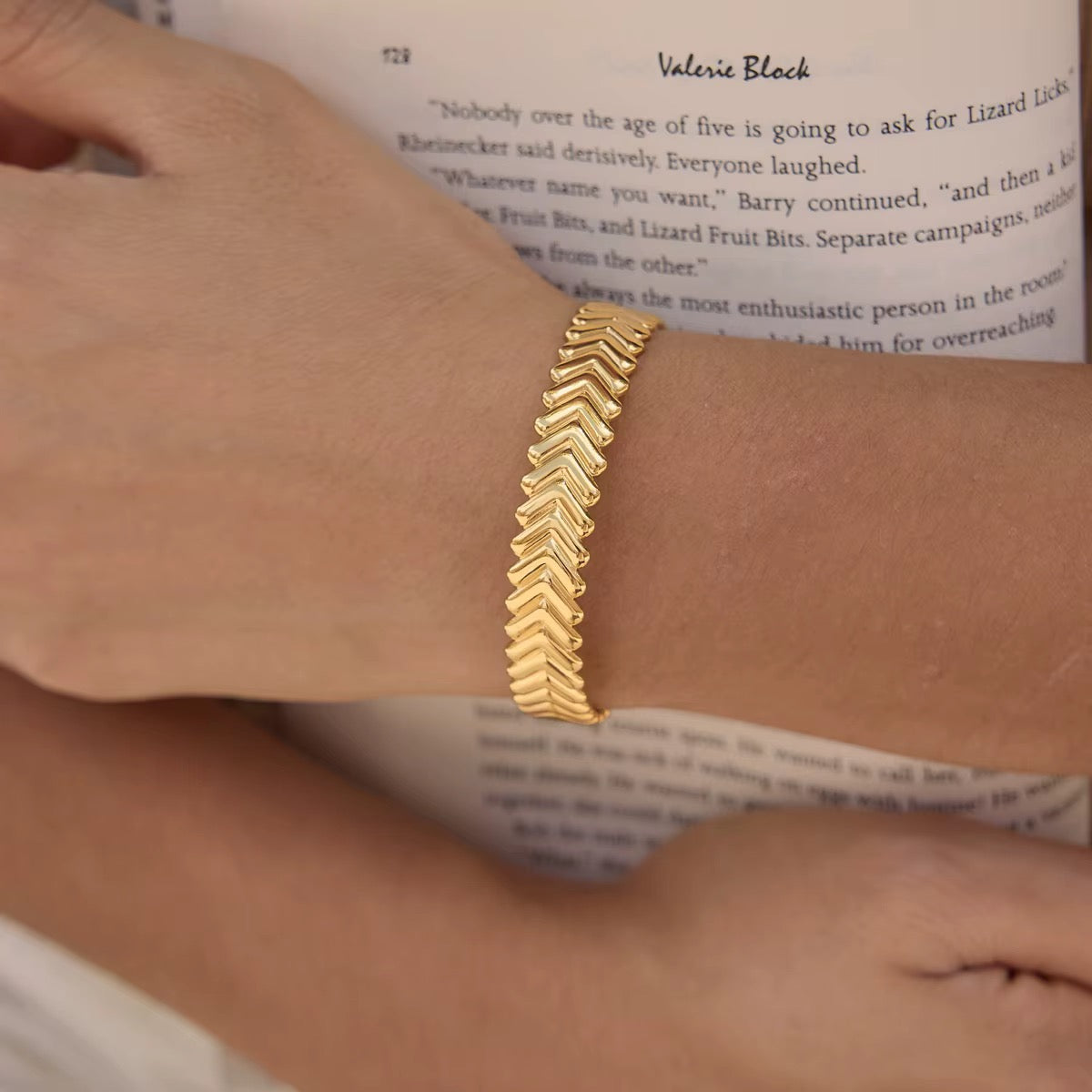 Chevron Shaped Cuff Bracelet