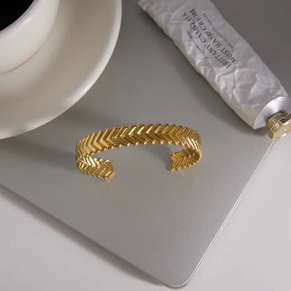 Chevron Shaped Cuff Bracelet