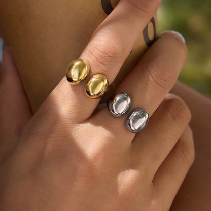 Gold Open Domes Ring