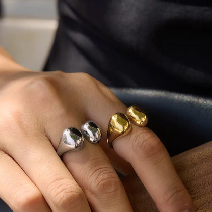 Gold Open Domes Ring