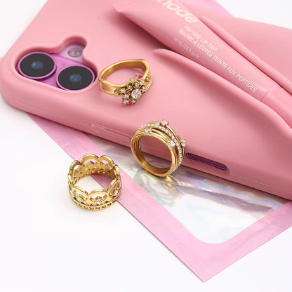 Round Zirconias Layered Ring