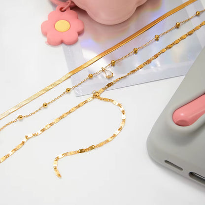 Drop Zirconia Layered Lariat Necklace