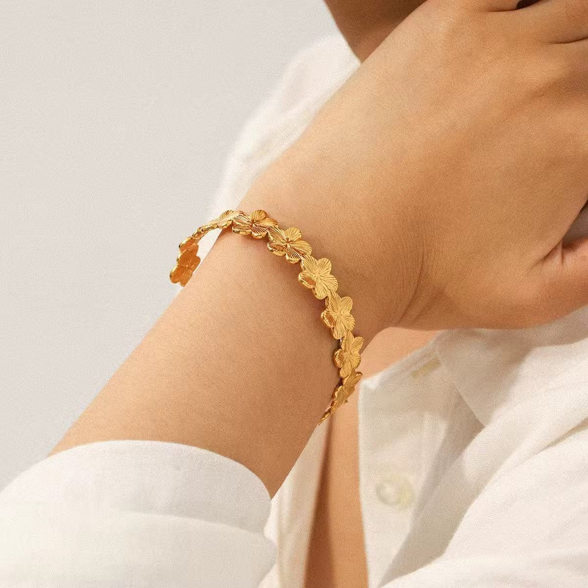 Flower Cuff Bracelet