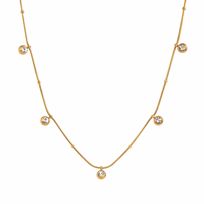 Round Zirconias Pendants Necklace