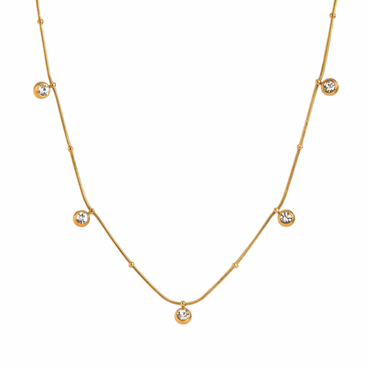 Round Zirconias Pendants Necklace