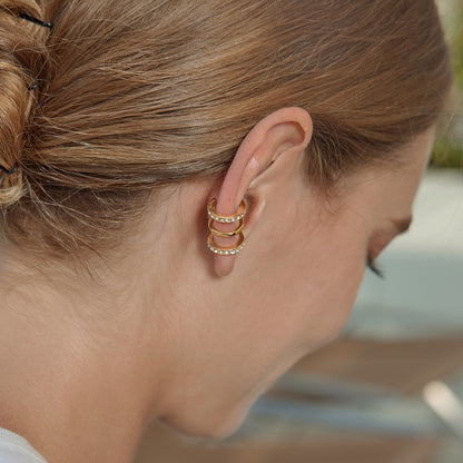 Dainty Zirconias Layered Earcuffs