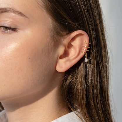 Drop Zirconia Multi Layered Earcuffs
