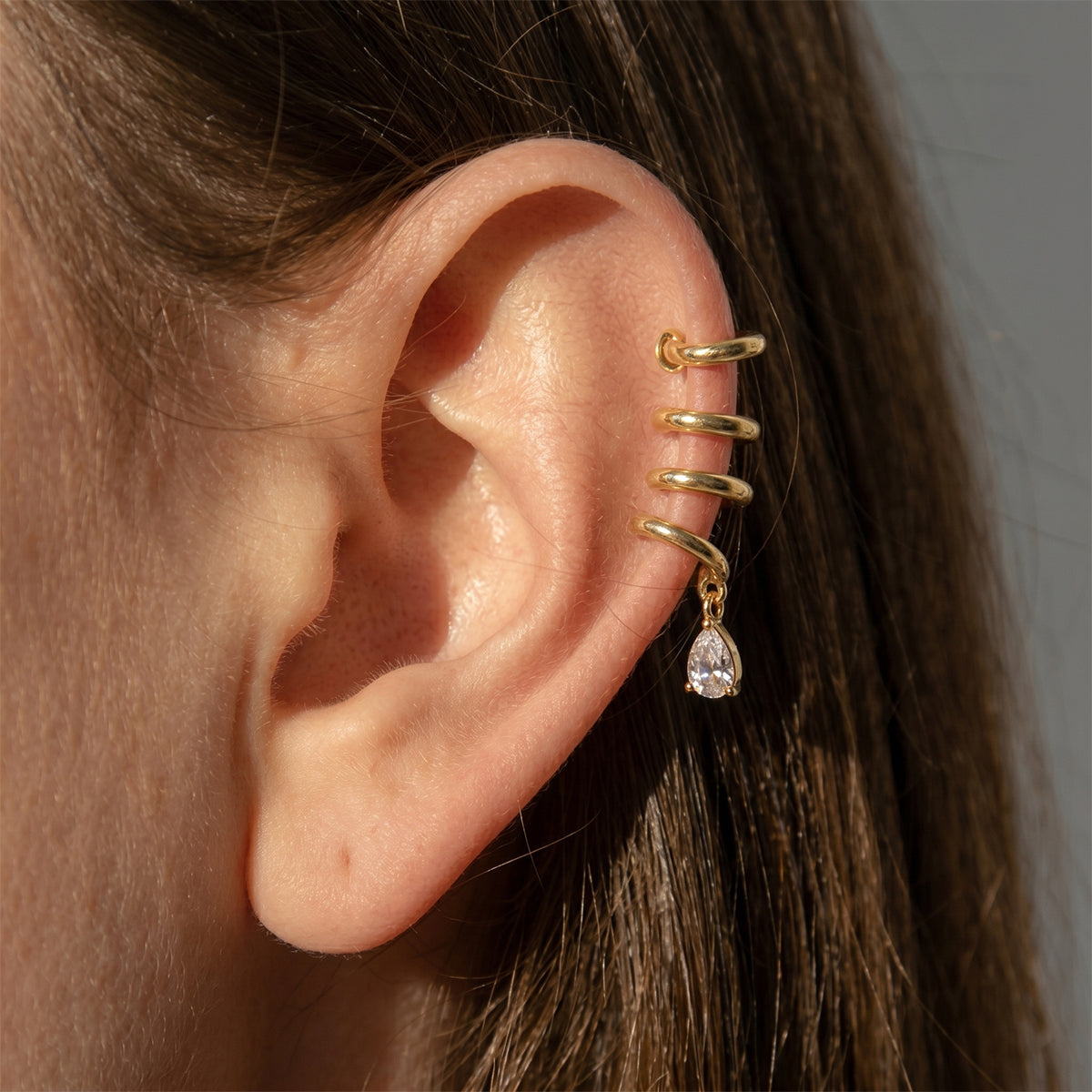 Drop Zirconia Multi Layered Earcuffs