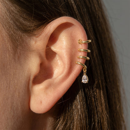 Drop Zirconia Multi Layered Earcuffs