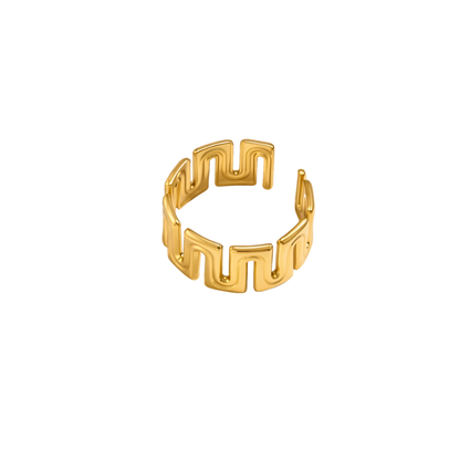 Gold Wave Open Ring