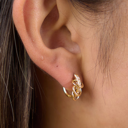 Dainty Zirconias MIni Huggie Earrings