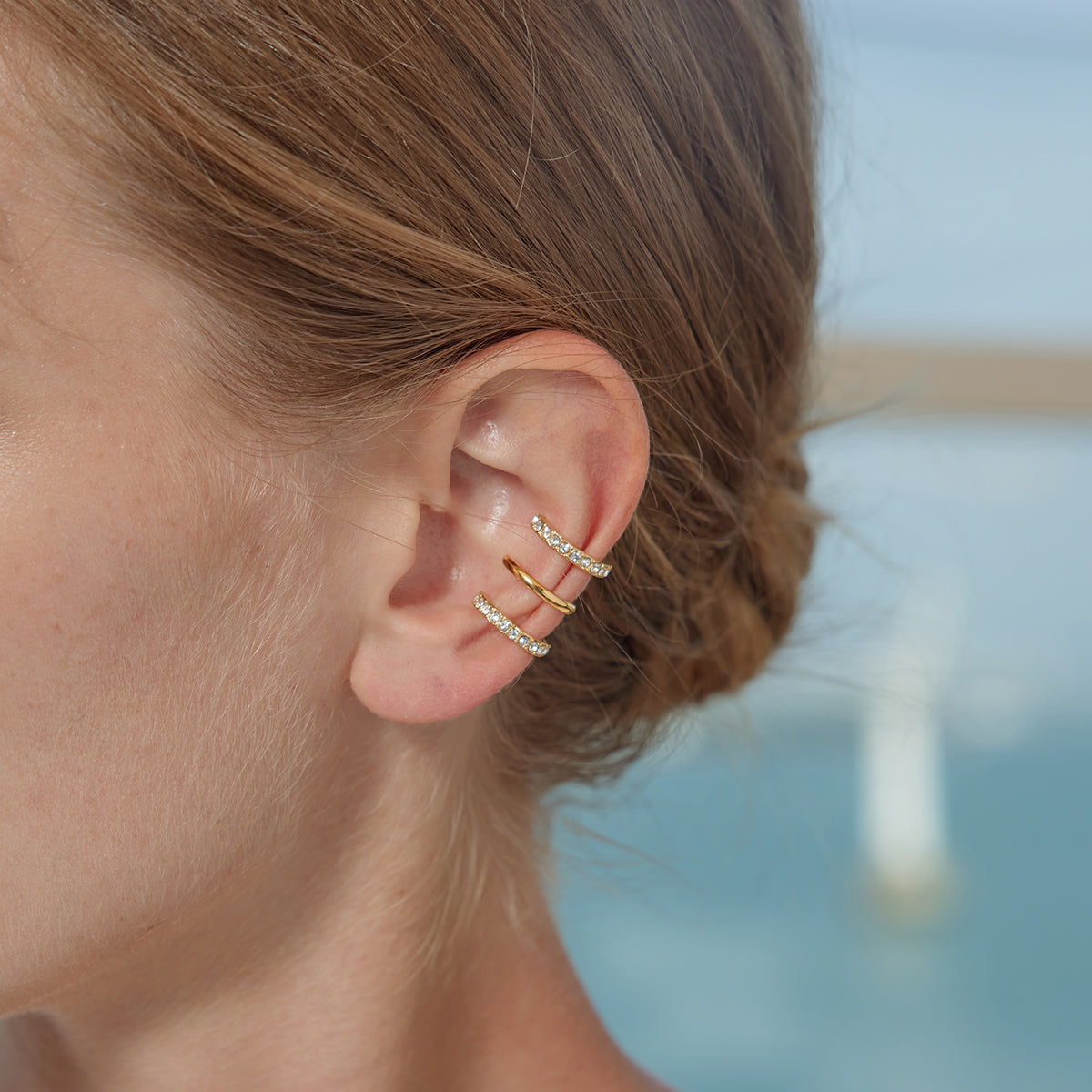 Dainty Zirconias Layered Earcuffs