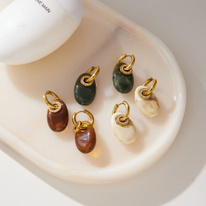 Resin Oval Trendy Earrings