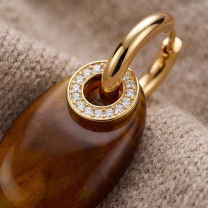 Resin Oval Trendy Earrings