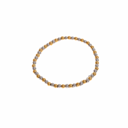 Two Tone Mini Beads Elastic Bracelet