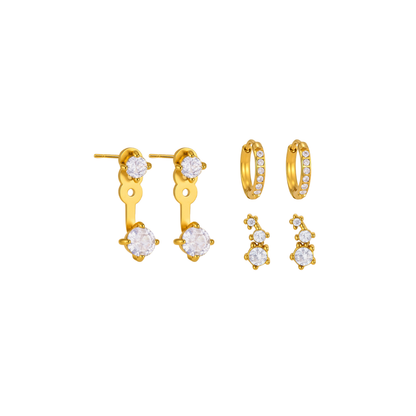 Zirconias Multi Earrings Set