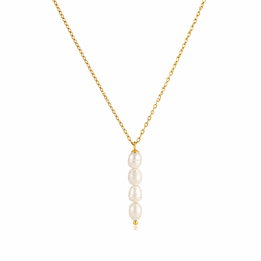 Four Pearls Pendant Necklace