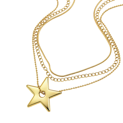 Star Pendant Layered Necklace