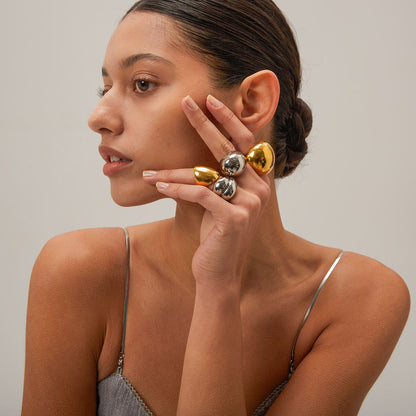 Silver Chunky Dome Ring