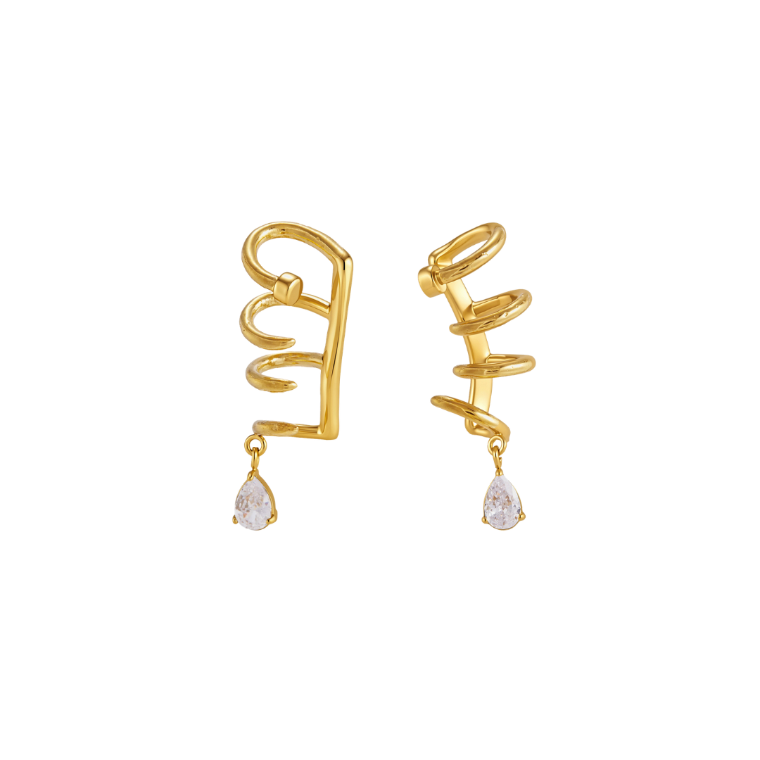 Drop Zirconia Multi Layered Earcuffs