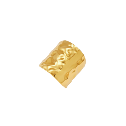 Hammered Texture Wide Ring