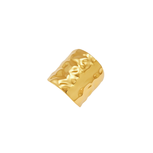 Hammered Texture Wide Ring